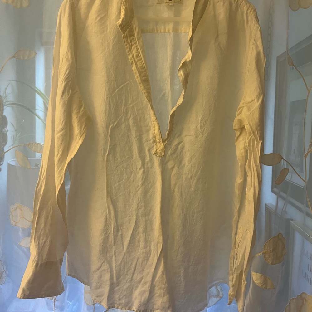 Banana Republic White Linen Shirt